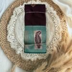 Maroon & Teal Silk Cotton Saree with Traditional Woven Border