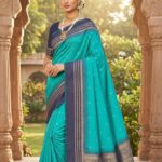 Emerald Green Soft Silk Saree with Zari Detailing