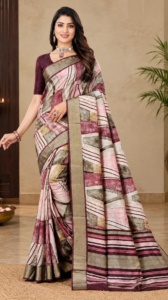 dusty-rose-abstract-digital-print-tussar-silk-saree-with-metallic-border